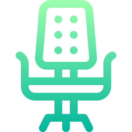 silla Basic Gradient Lineal color icono