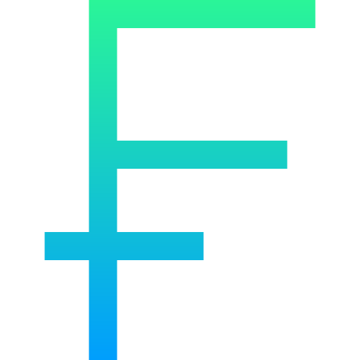 швейцарский франк Super Basic Straight Gradient иконка