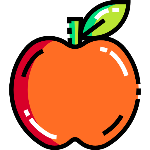 りんご Detailed Straight Lineal color icon