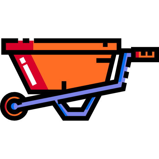 Wheel barrow Detailed Straight Lineal color icon