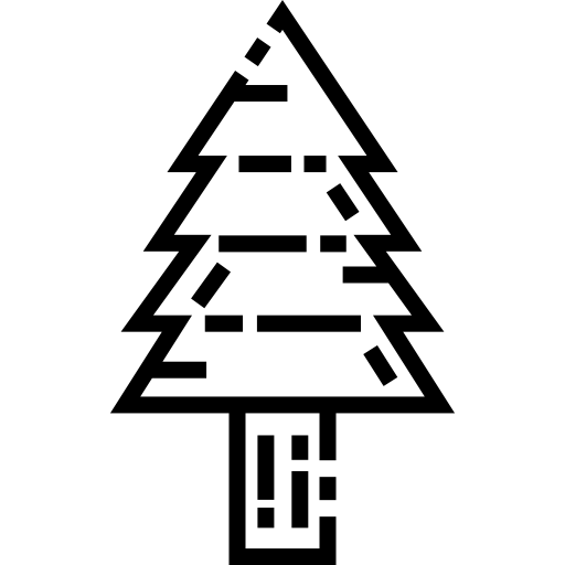 dennenboom Detailed Straight Lineal icoon