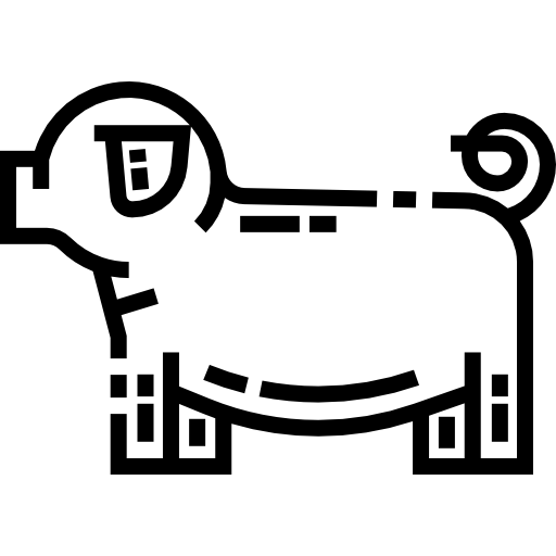 豚 Detailed Straight Lineal icon