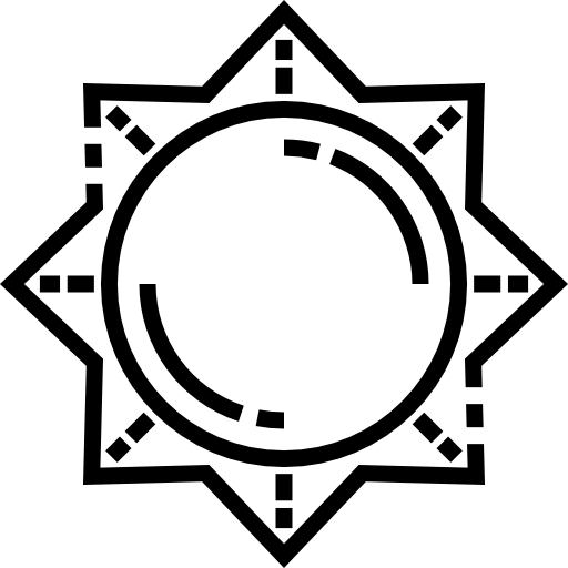 太陽 Detailed Straight Lineal icon