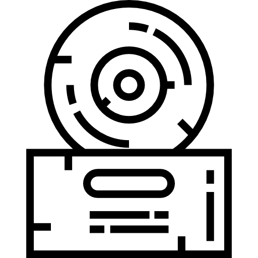 コンパクトディスク Detailed Straight Lineal icon