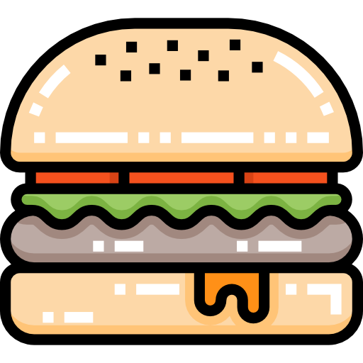 burgery Detailed Straight Lineal color ikona