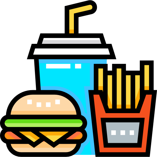 comida rápida Detailed Straight Lineal color icono
