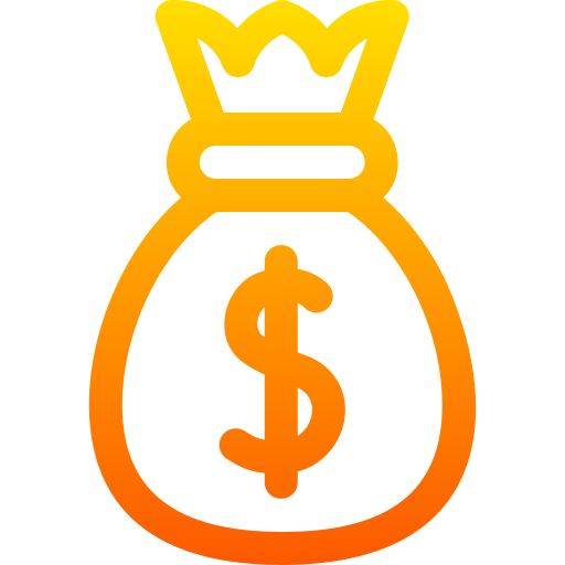 bolsa de dinero Basic Gradient Lineal color icono