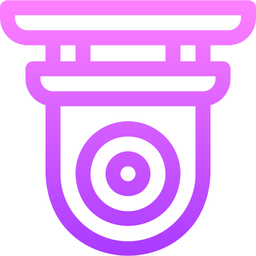 cámara de seguridad Basic Gradient Lineal color icono