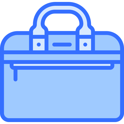 Briefcase Coloring Blue icon