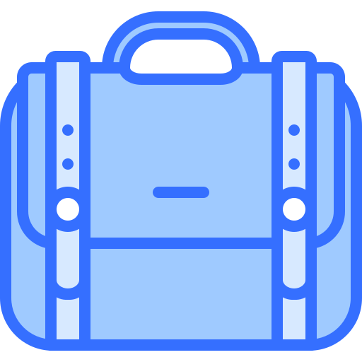 Briefcase Coloring Blue icon