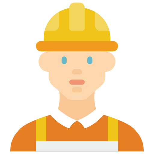 Construction worker Basic Miscellany Flat icon