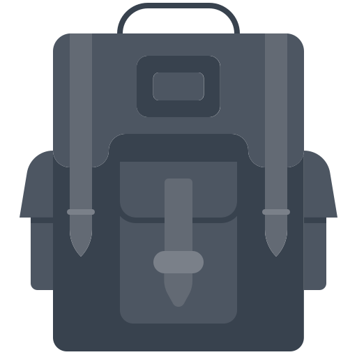 Backpack Coloring Flat icon