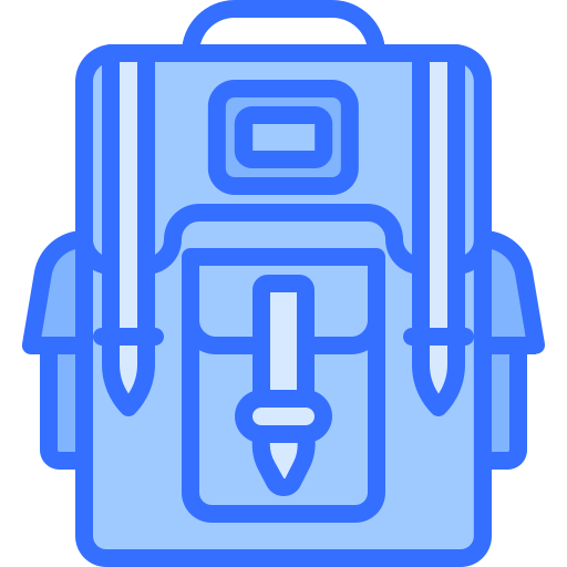 rucksack Coloring Blue icon