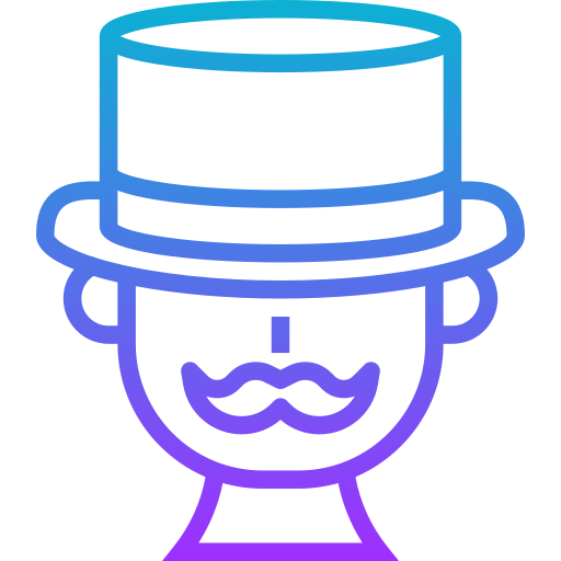 sombrero de copa Meticulous Gradient icono
