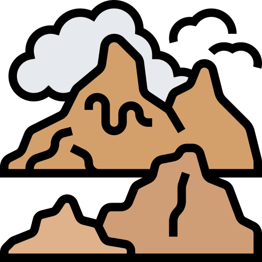 montañas Meticulous Lineal Color icono