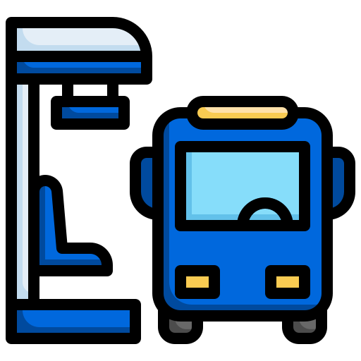 estación de autobuses Generic Outline Color icono