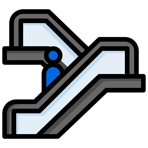 escalera mecánica Generic Outline Color icono