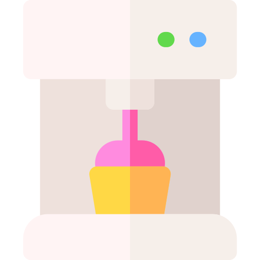 maquina de helados Basic Rounded Flat icono