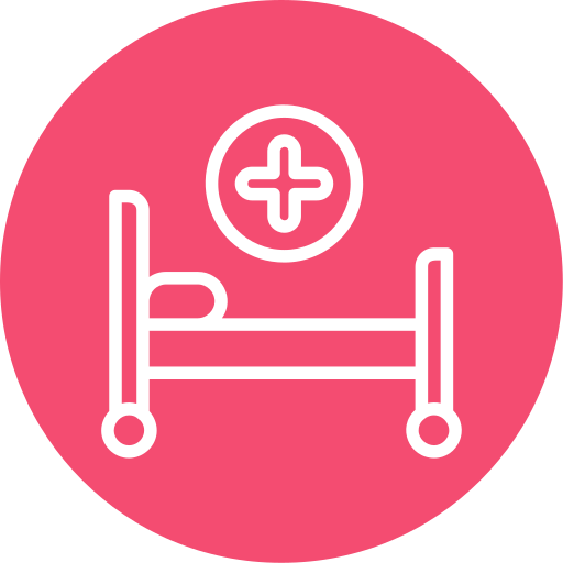 Łóżko szpitalne Generic Flat ikona