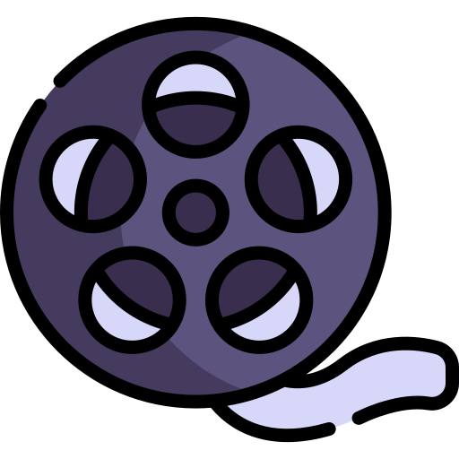 Film reel Kawaii Lineal color icon