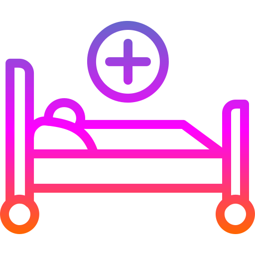 cama de hospital Generic Gradient icono