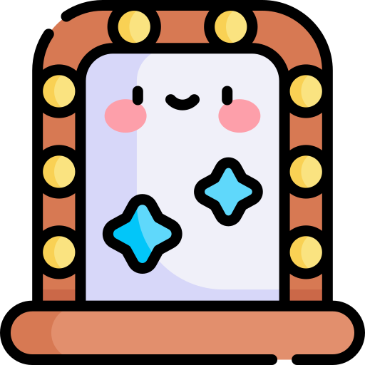specchio Kawaii Lineal color icona
