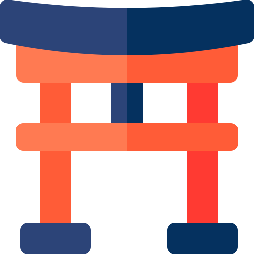 brama torii Basic Rounded Flat ikona