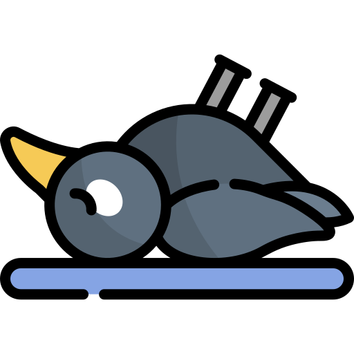 pájaro Kawaii Lineal color icono