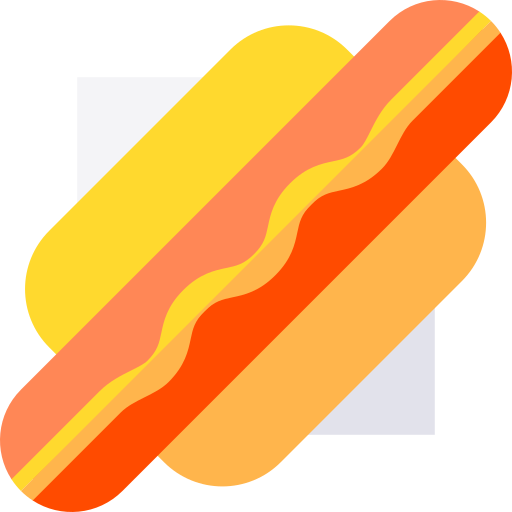 hotdog Basic Straight Flat icon