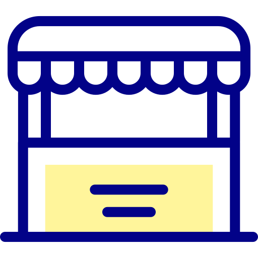 Food stand Detailed Mixed Lineal color icon