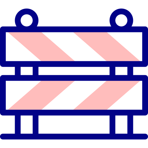 장벽 Detailed Mixed Lineal color icon