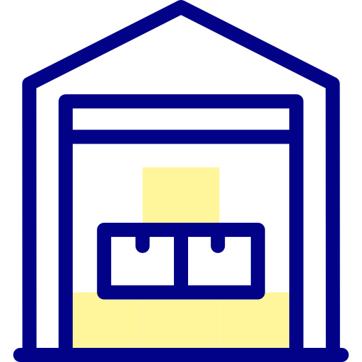 Warehouse Detailed Mixed Lineal color icon