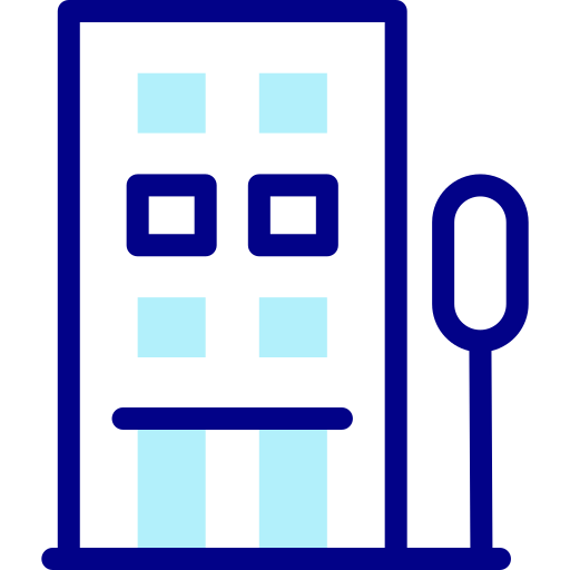 Building Detailed Mixed Lineal color icon