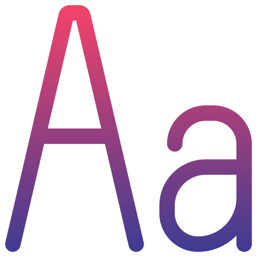 lettertype ontwerp Generic Gradient icoon