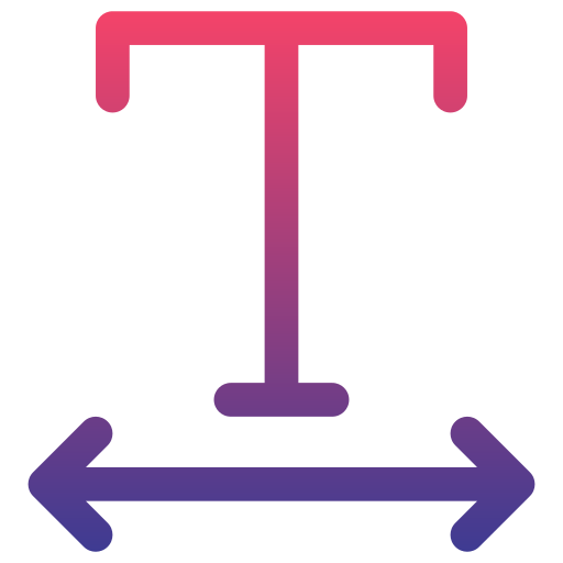 opzione larghezza testo Generic Gradient icona