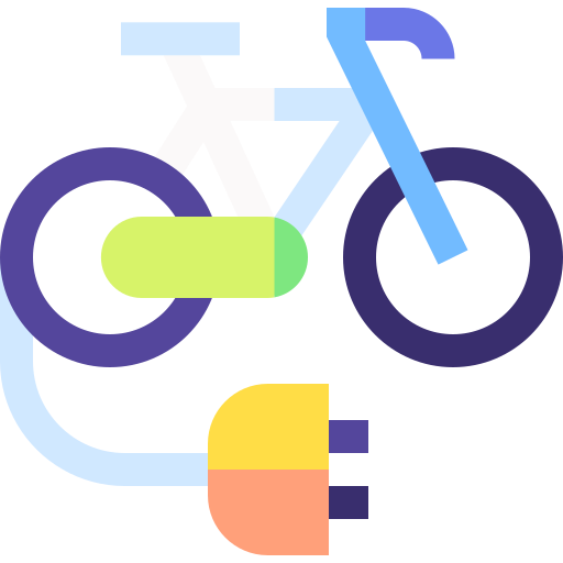 E bike Basic Straight Flat icon