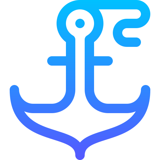 Anchor Basic Gradient Lineal color icon