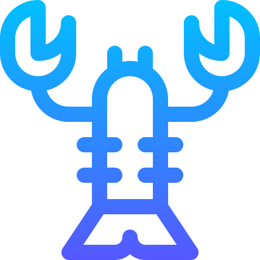 langosta Basic Gradient Lineal color icono