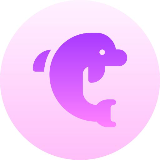 dolfijn Basic Gradient Circular icoon