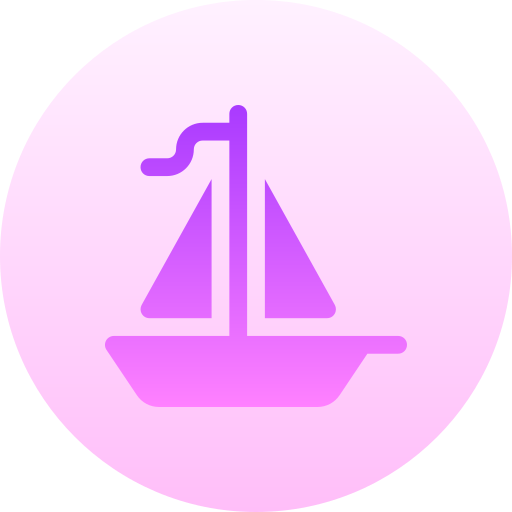帆船 Basic Gradient Circular icon