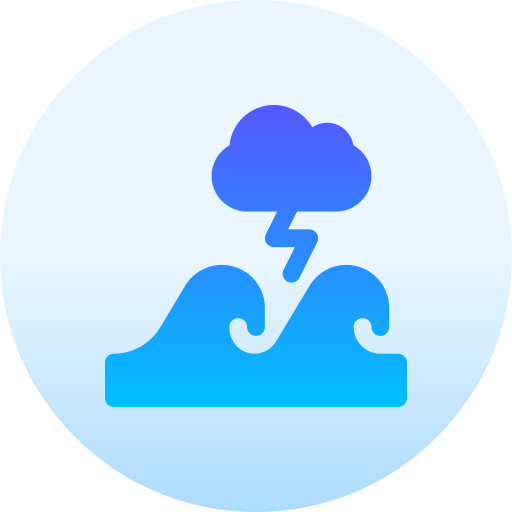 雷雨 Basic Gradient Circular icon