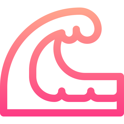 Wave Basic Gradient Lineal color icon