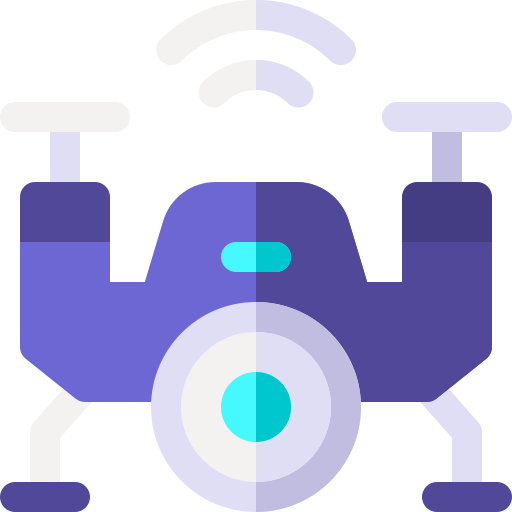 drone intelligente Basic Rounded Flat icona