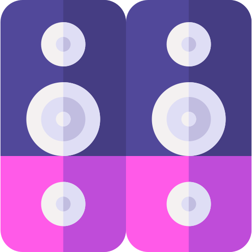 luidspreker Basic Rounded Flat icoon