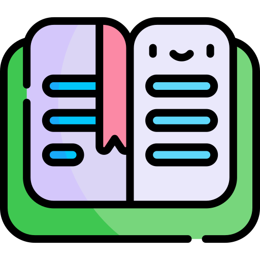 Open book Kawaii Lineal color icon