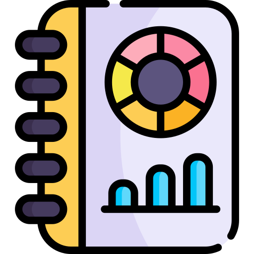 libro de contabilidad Kawaii Lineal color icono