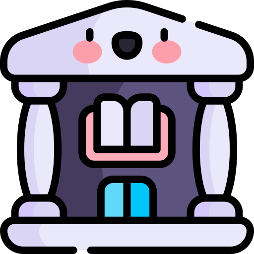 図書館 Kawaii Lineal color icon