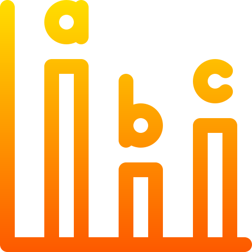 gráfico de barras Basic Gradient Lineal color icono