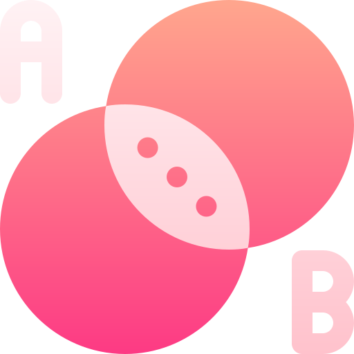 벤 다이어그램 Basic Gradient Gradient icon