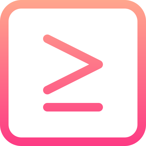 보다 크거나 같음 Basic Gradient Lineal color icon